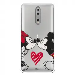 Funda Para Nokia 8 Oficial De Disney Mickey Y Minnie Beso - Clásicos Disney
