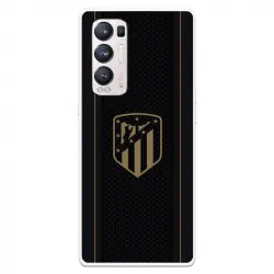 Funda Para Oppo Find X3 Neo Del Atleti Escudo Dorado Fondo Negro - Licencia Oficial Atlético De Madrid