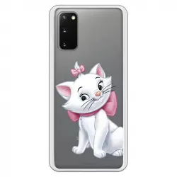 Funda para Samsung Galaxy S20 Oficial de Disney Marie Silueta Los Aristogatos