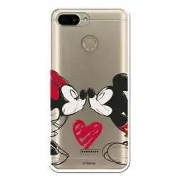 Funda Para Xiaomi Redmi 6 Oficial De Disney Mickey Y Minnie Beso - Clásicos Disney