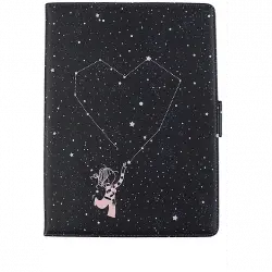Funda tablet - La Volátil Estrellas, Entre 9,7" y 10,2", Tapa de libro, Cierre imán, Soporte 360º, Multicolor