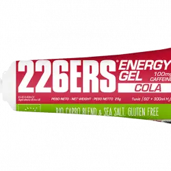 Gel energético - 226ERS Bio Energy Gel, 25 g, Ecológico, 100 mg cafeína, Sabor a cola, Multicolor