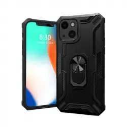 Icoveri Funda Protectora Militar Negra con Anillo y Soporte Magnético para iPhone 13 Mini