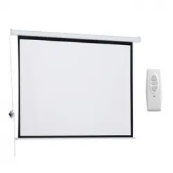 Pantalla Del Proyector De Tela Y Metal Homcom 171x130 Cm Blanco