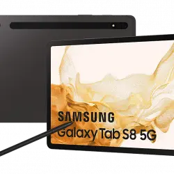 Tablet - Samsung Galaxy TAB S8 5G, 128 GB, Gris Oscuro, WiFi+Cellular, 11" WQXGA, 8 GB RAM, SD™898, Android12