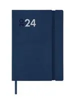 Agenda anual 2024 Finocam A6 Dynamic Mara Y4 semana vista vertical Azul