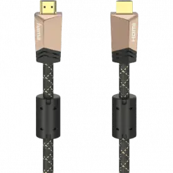Cable HDMI - Hama 00205026, 3 m, 18 Gbit/s, Transmisión 3D, ARC, HEC, Recubrimiento de oro, Negro
