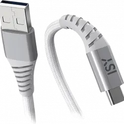 Cable USB - ISY ICN-5000-WT-AC, De USB-A a USB-C, 2m, Blanco