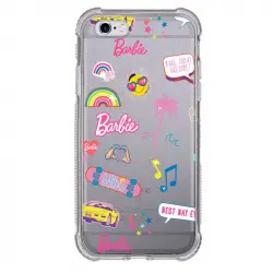 Funda Para Iphone 6 Oficial De Mattel Barbie Stickers Brillantina Reforzada - Barbie
