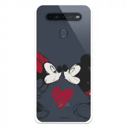 Funda Para Lg K51s Oficial De Disney Mickey Y Minnie Beso - Clásicos Disney