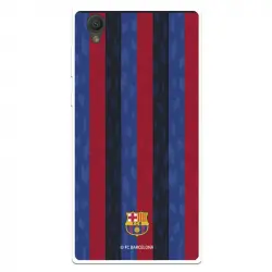 Funda Para Sony Xperia L1 Del Fc Barcelona Fondo Rayas Verticales - Licencia Oficial Fc Barcelona