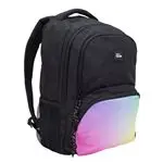 Mochila escolar Milan con 4 cremalleras Sunset negro