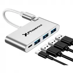 Phoenix Mini Hub Tipo C a USB 3.0/USB-C/PD
