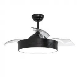Sulion Bombay L Ventilador de Techo con Luz LED 22W 107cm Palas Reversibles Negro