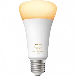 Bombilla inteligente - Philips Hue A60 E27, Luz Blanca de Cálida a Fría, 100W, Compatible con Alexa/Google Home