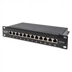 Digitus Panel de Parcheo 12 Puertos CAT 6A 1U Negro