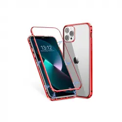 Funda Magnetica Con Cristal Templado Rojo Para Iphone 13 Pro Max