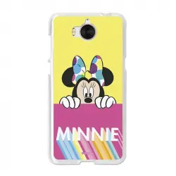 Funda Oficial Disney Minnie, Pink Yellow Huawei Y5 2017