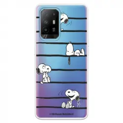 Funda Para Oppo A94 5g Oficial De Peanuts Snoopy Rayas - Snoopy