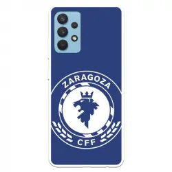 Funda Para Samsung Galaxy A32 4g Del Zaragoza Cf Femenino Escudo Grande Fondo Azul - Licencia Oficial Zaragoza Cf Femen