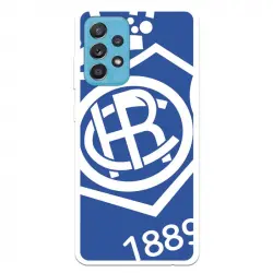 Funda Para Samsung Galaxy A52 5g Del Recre Escudo Fondo Azul - Licencia Oficial Real Club Recreativo De Huelva
