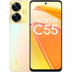 Móvil - realme C55, Gold, 256 GB, 8 GB RAM, 6.72 " Full HD+, Mediatek Helio G88 Octa Core, 5000 mAh, Android 13