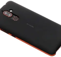 Nokia Soft Touch Case Cc-506 Para Nokia 7 Plus S.o Black Orange S.o