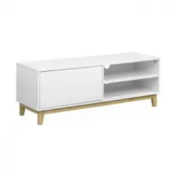 Soporte De Tv Blanco Escandinavo, 1 Cajón - Floki