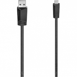 Cable USB - Hama 00200606, De USB-A a Mini-USB, 2.0, 480 Mbit/s, 1.50 m, Negro