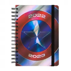 Erik Editores Agenda Escolar 2022/2023 Semana Vista A5 Marvel Capitan America Escudo 12 Meses