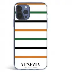 Funda Licencia Oficial Venezia Football Club Fondo Blanco Rayas para iPhone 12 Pro
