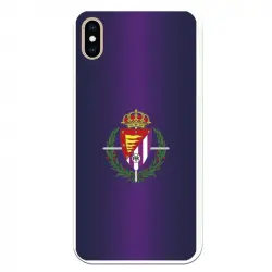 Funda Oficial Valladolid Escudo Fondo Lila para iPhone XS Max