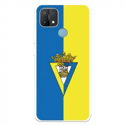 Funda Para Oppo A15 Del Cádiz Escudo Fondo Bicolor Licencia Oficial Cádiz Cf