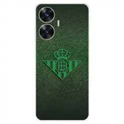 Funda Para Realme C55 Del Real Betis Balompié Escudo Verde Fondo Trama - Licencia Oficial Real Betis Balompié