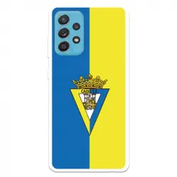 Funda Para Samsung Galaxy A52 5g Del Cádiz Escudo Fondo Bicolor - Licencia Oficial Cádiz Cf