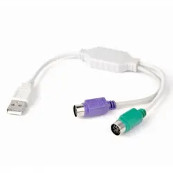Gembird UAPS12 Cable Adaptador de USB 2.0 a 2 x PS/2 Macho/Macho Blanco