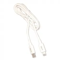 Iggual Cable USB-C/Lightning 1m Blanco Quickcharge 3.0