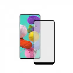 Mobile Tech Cristal Templado 9H Full Glue 2.5D Borde Negro para Samsung Galaxy A51 5G