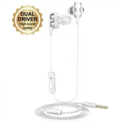 Muvit Auricular Dual Driver M1i+ 3,5 Mm Blanco