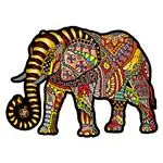 Puzzle de madera Wood City Magic Elephant mediano 150 piezas