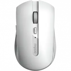 Ratón inalámbrico - Rapoo 7200M, Inalámbrico, Bluetooth, 1600 PPP, Blanco