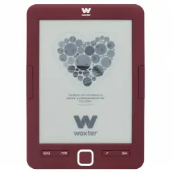 Woxter - EReader Scriba 195, 4GB, 6" E-Ink Pearl, Rojo