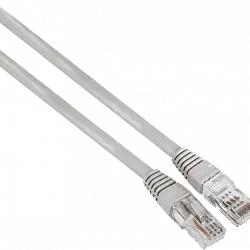 Cable de red - Hama 00200910, 3 m, 1 GBit/s, U/UTP, CAT 5e, Enchufe RJ45, Gris