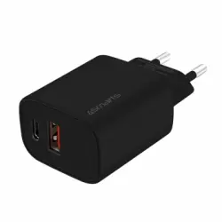 Cargador Usb Y Usb-c 25w Quick Charge 3.0 Modelo 4smarts Voltplug Negro