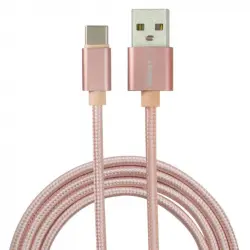 Eightt ECT-4P Cable USB-C a USB 2.0 Macho/Macho 1m Rosa
