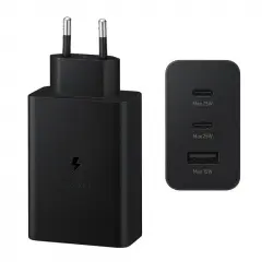 Klack Cargador de 2 Puertos USB-C + 1 Puerto USB-A 65W Negro