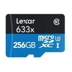 Lexar - Tarjeta De Memoria MicroSDXC 633x 256GB, Clase 10, A1, U3, V30