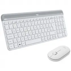 Logitech MK470 Combo Teclado + Ratón Inalámbricos Blancos Teclado Italiano