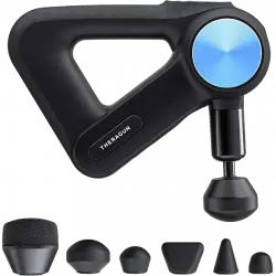 Masajeador - Therabody Theragun Pro, Bluetooth, 6 accesorios, Tecnología QuietForce, Pantalla OLED, Negro