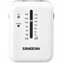 Radio portátil - Sangean 320 SSR32W, AM/FM, Jack 3.5 mm, Blanco